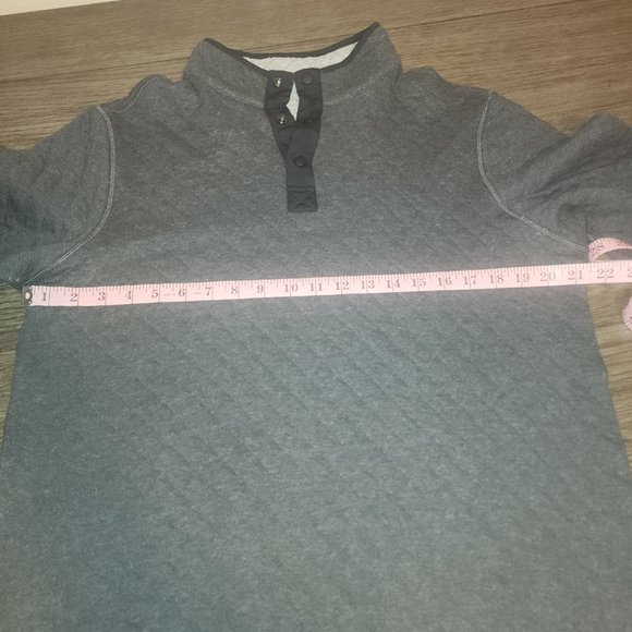 Quince Men's Reversible Quilted Pullover NWT Gray  Med - Picture 7 of 11